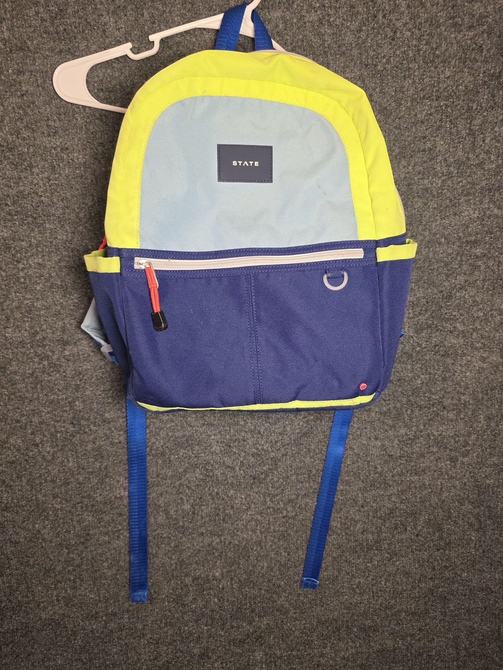 ​STATE Bags Kane Kids Backpack Neon Yellow Navy Blue Colorblock School Travel